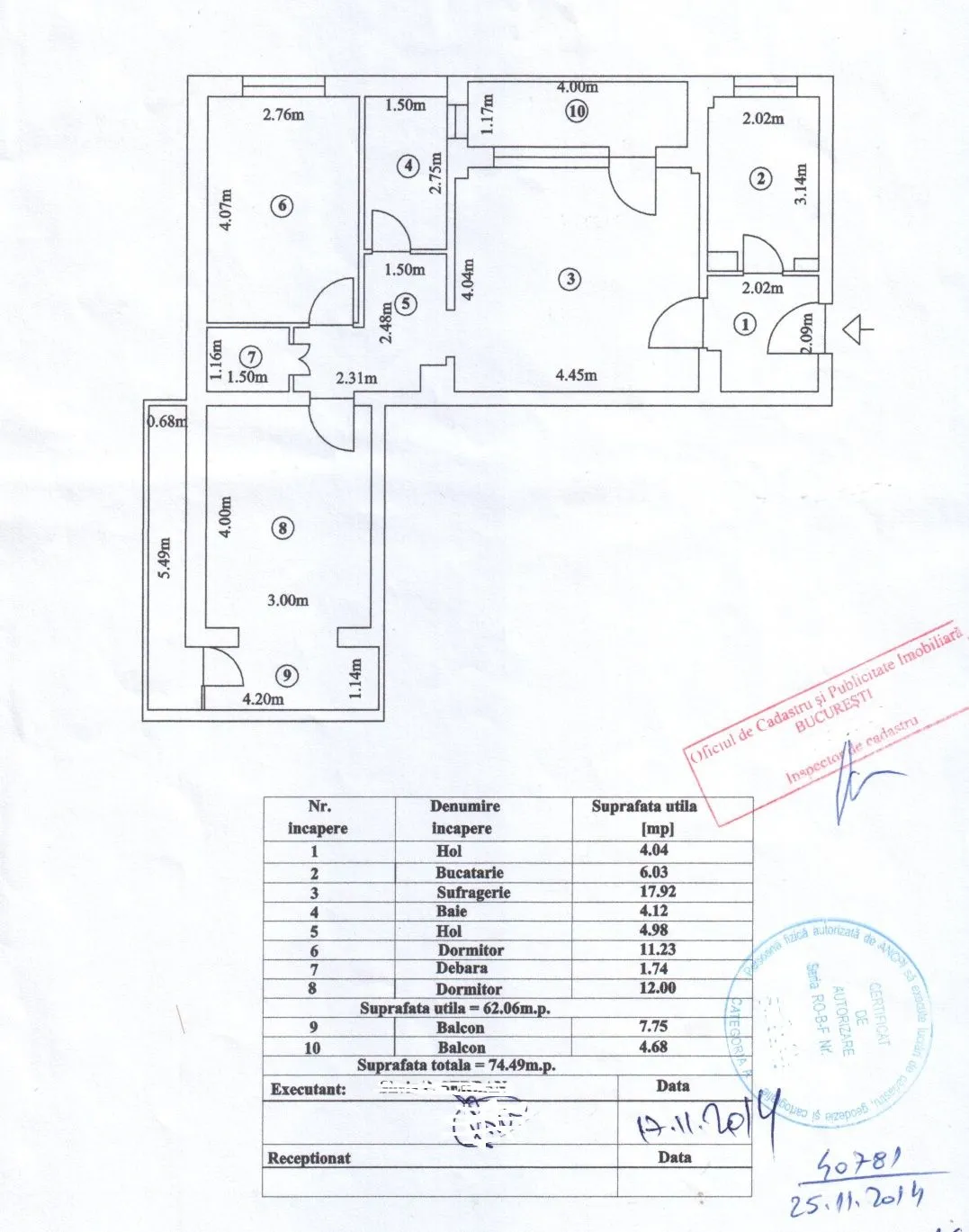 Apartament 3 camere 2 balcoane 65mp Tineretului